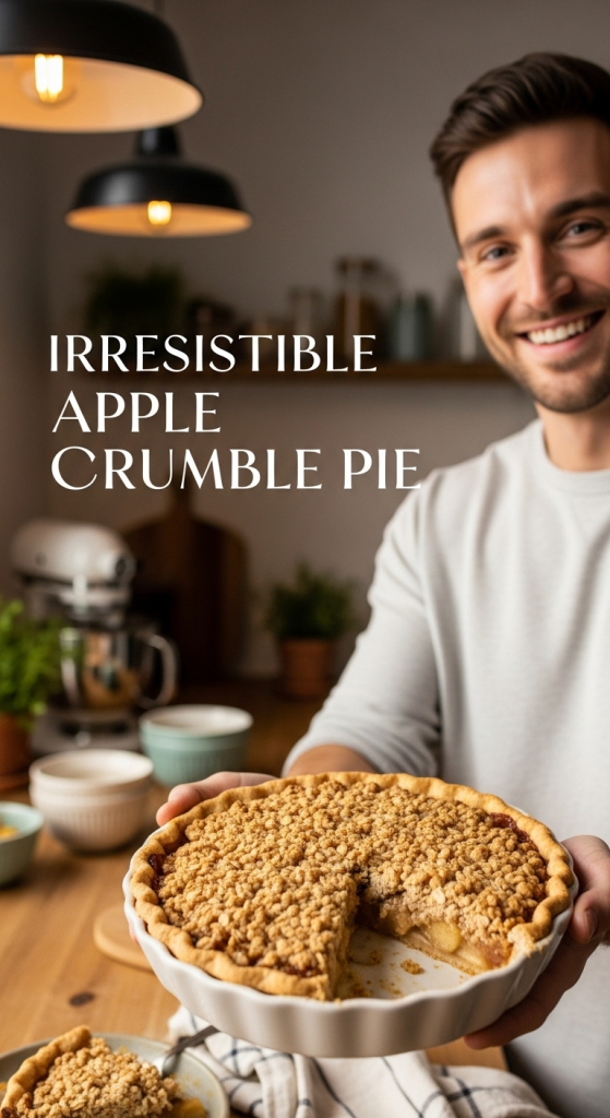 Irresistible Apple Crumble Pie with Crunchy Streusel Top
