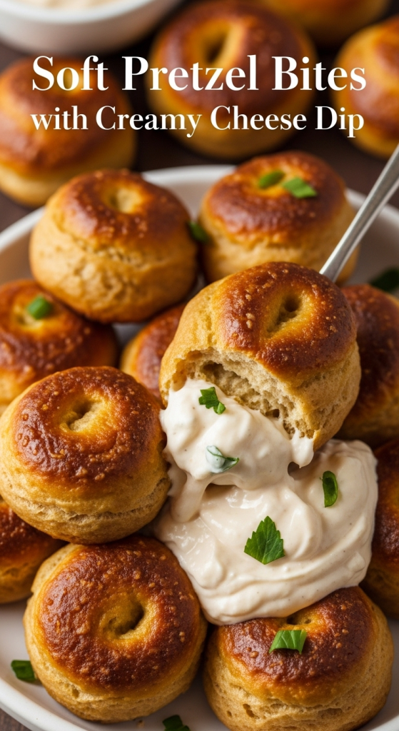 Irresistible Soft Pretzel Bites with Creamy Cheese Dip