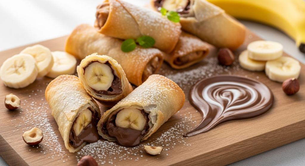 Nutella & Banana Dessert Spring Rolls Delight: Irresistible Sweet Harmony