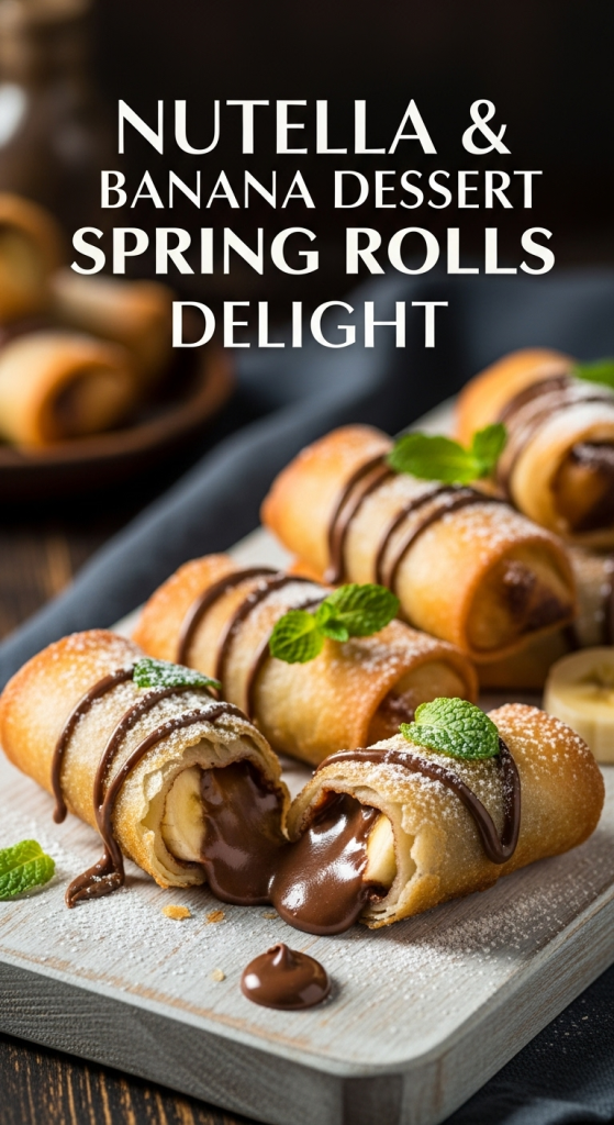 Nutella & Banana Dessert Spring Rolls Delight: Irresistible Sweet Harmony
