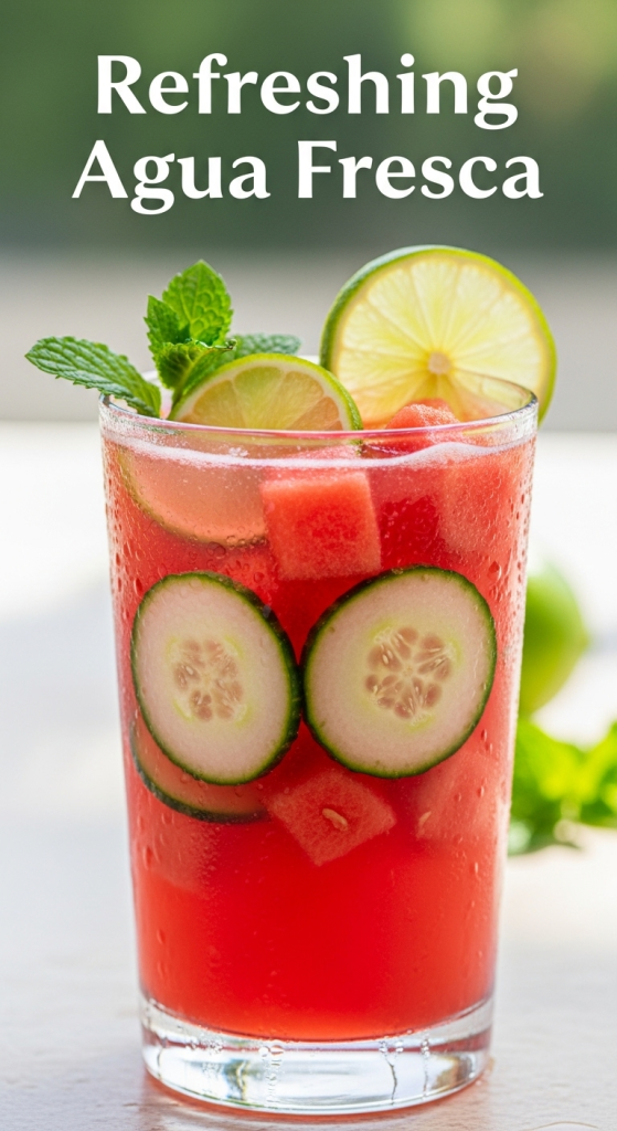 Refreshing Agua Fresca: Watermelon & Cucumber Lime Delight
