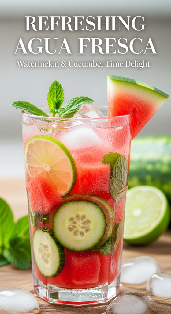 Refreshing Agua Fresca: Watermelon & Cucumber Lime Delight