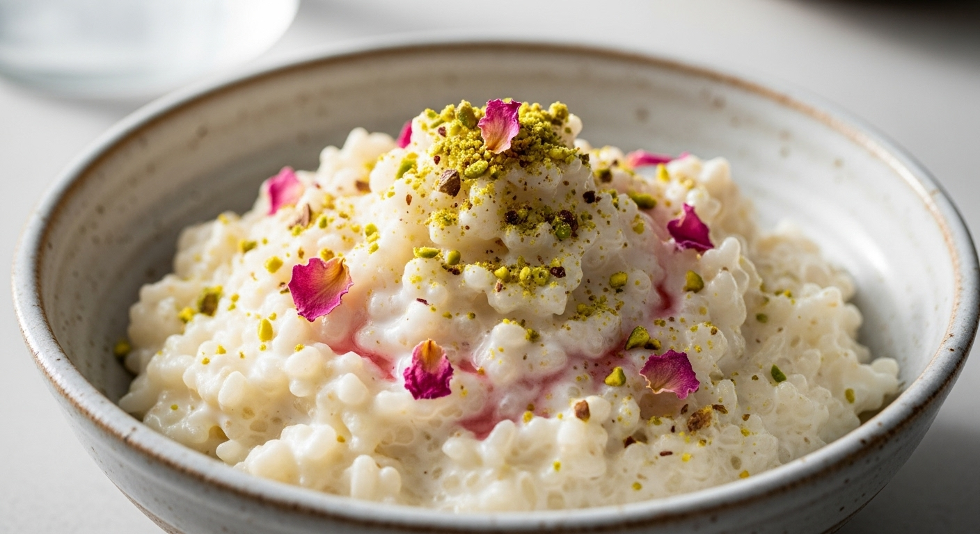 Rosewater & Cardamom Rice Pudding Recipe: Aromatic Indulgence
