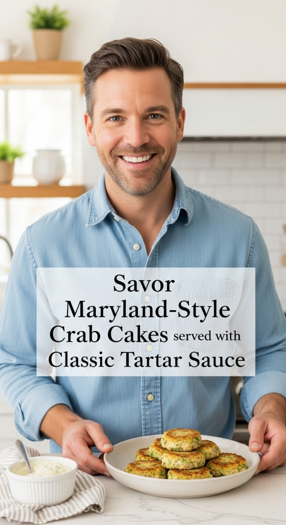 Savor Maryland-Style Crab Cakes Served with Classic Tartar Sauce