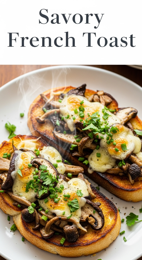 Savor Savory French Toast: Mushrooms & Gruyere Delight