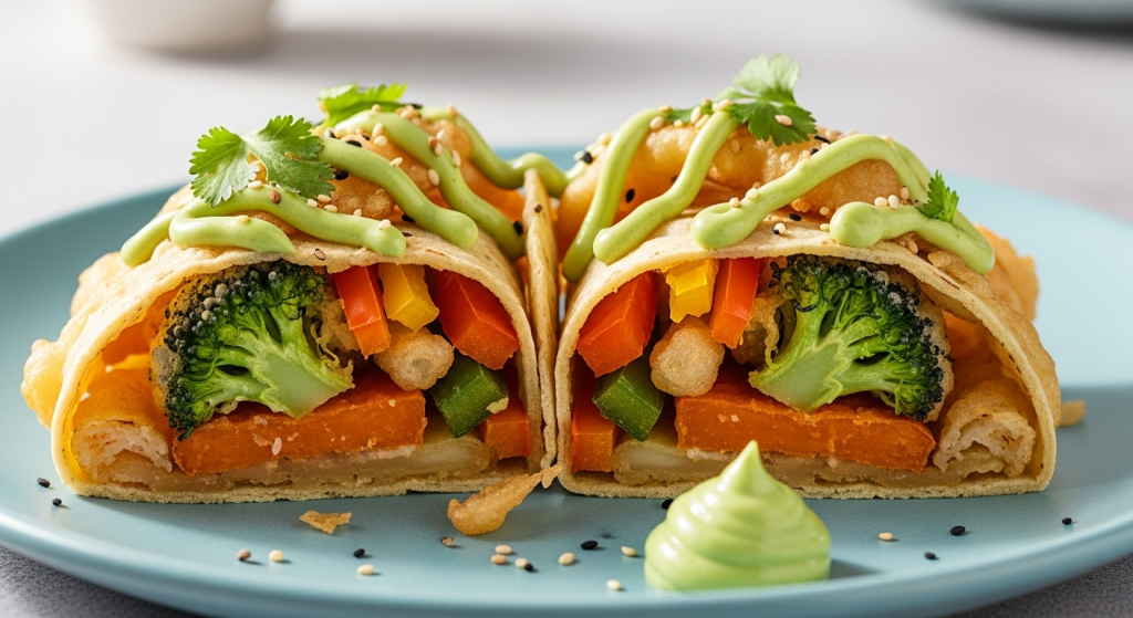 Secret of Crispy Tempura Veggie Tacos with Zesty Wasabi Mayo Twist