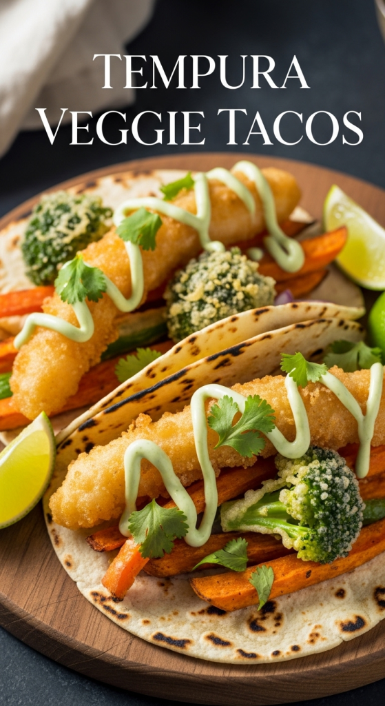 Secret of Crispy Tempura Veggie Tacos with Zesty Wasabi Mayo Twist