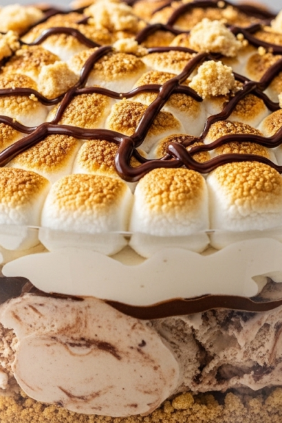 S’mores Ice Cream Delight: Toasted Marshmallows Magic