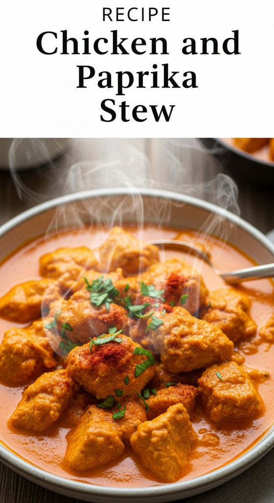 Velvety Chicken and Paprika Stew: A Rich, Creamy Delight"