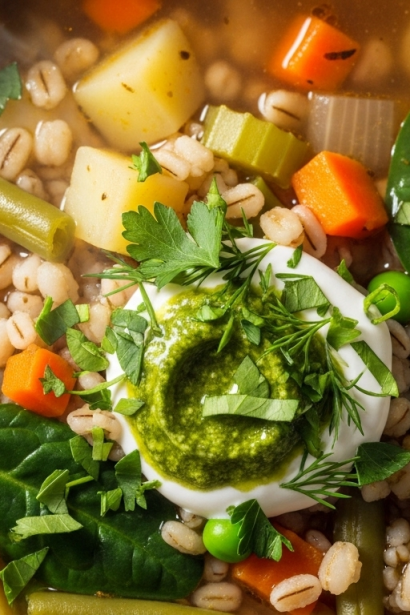 Wholesome Hearty Vegetable Barley Soup Blissful & Nutritious