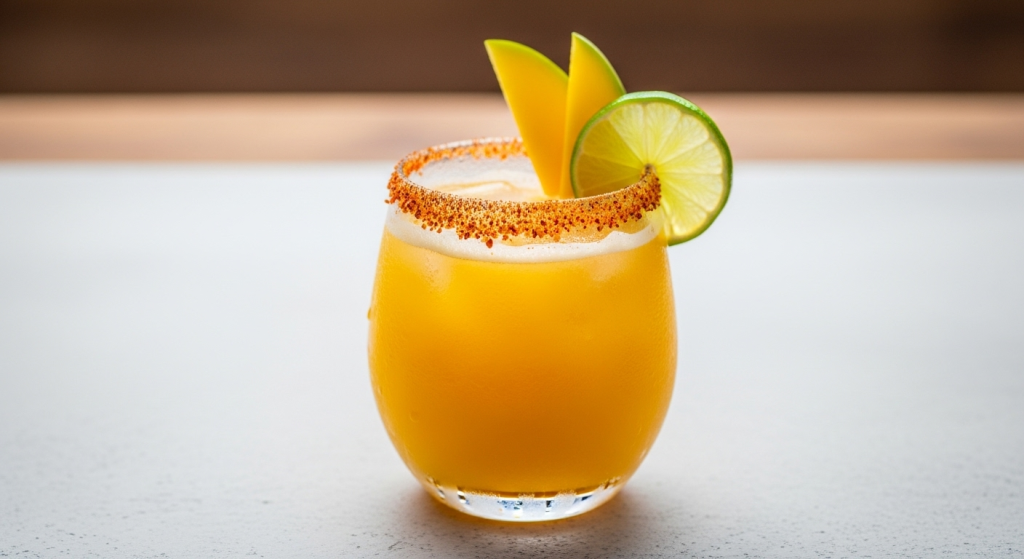 Wholesome Zesty Spicy Mango Tajín Margarita Mocktail Recipe Reveal