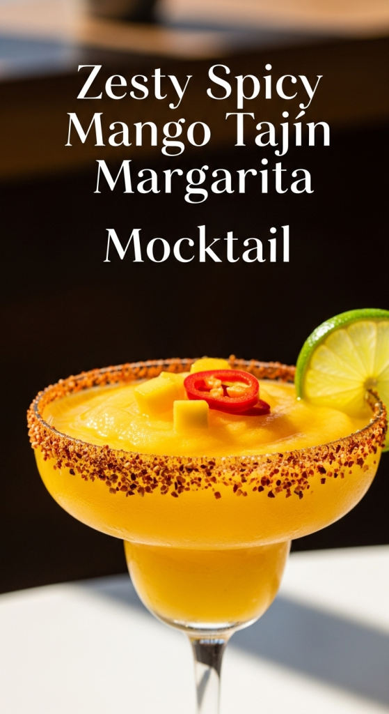 Wholesome Zesty Spicy Mango Tajín Margarita Mocktail Recipe Reveal