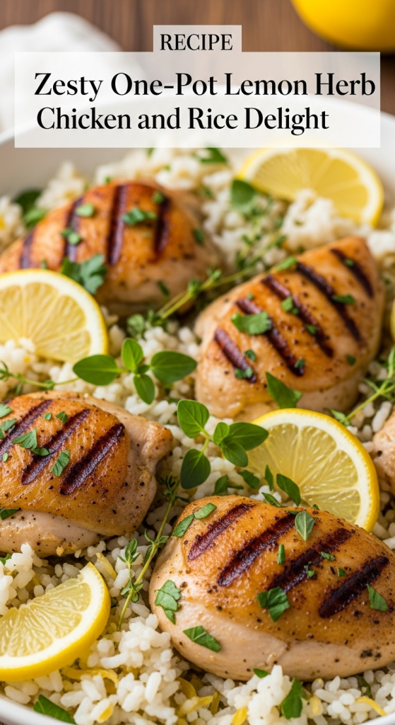 Zesty One-Pot Lemon Herb Chicken and Rice Delight