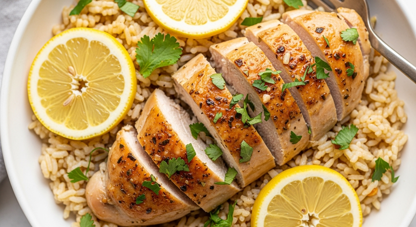 Zesty One-Pot Lemon Herb Chicken and Rice Delight