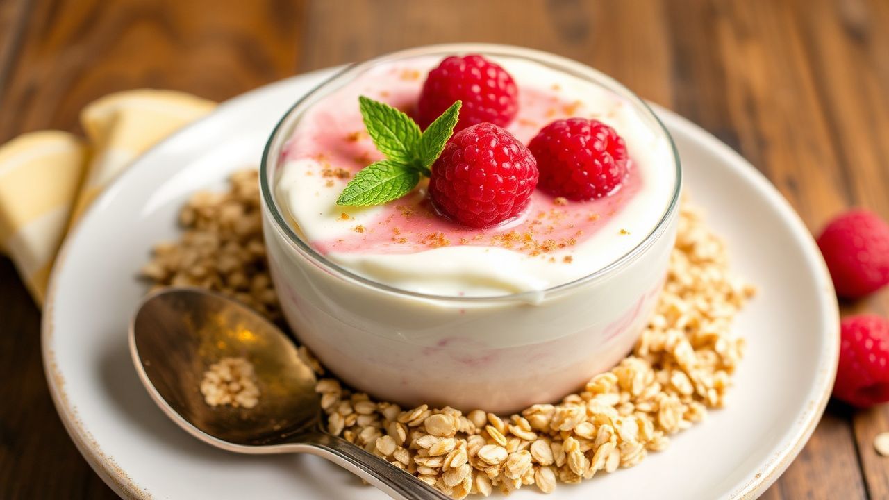 كرانشان كريمي بالشوفان والعسل والتوت القرمزي، حلوى منعشة بنكهة لا تُنسى