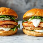 شرائح سلمون مشوية مع صوص زبادي بالـدill منعش وبطعم لا يُقاوم