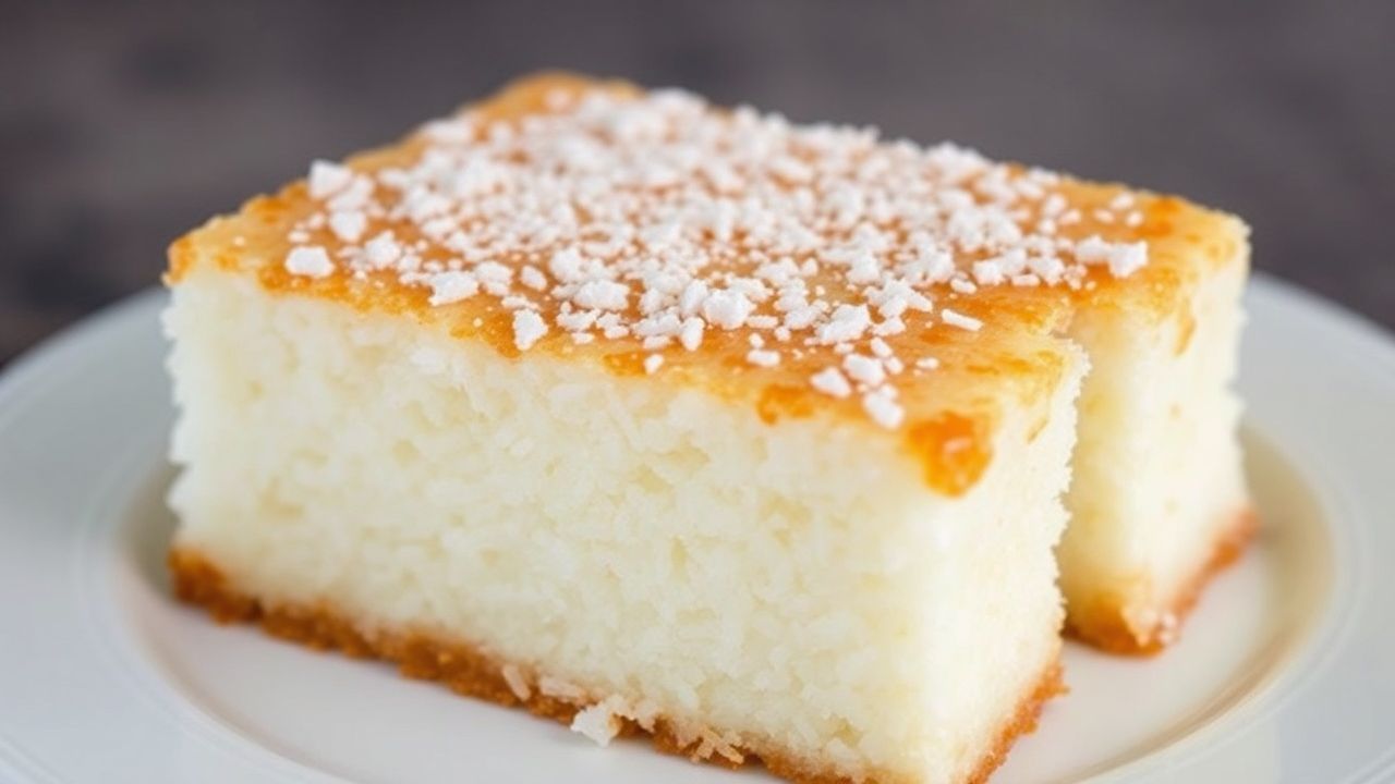 كعك الأرز بجوز الهند الحلو، تقليد البِبِنكا الفلبيني الشهي مع لمسة جوز الهند.