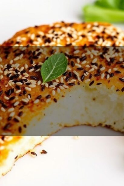 شريحة قرنبيط مشوية “إضافية” بتتبيلة كل شيء على شكل باغل مع طعم غني