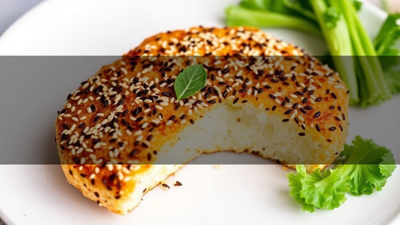 شريحة قرنبيط مشوية “إضافية” بتتبيلة كل شيء على شكل باغل مع طعم غني