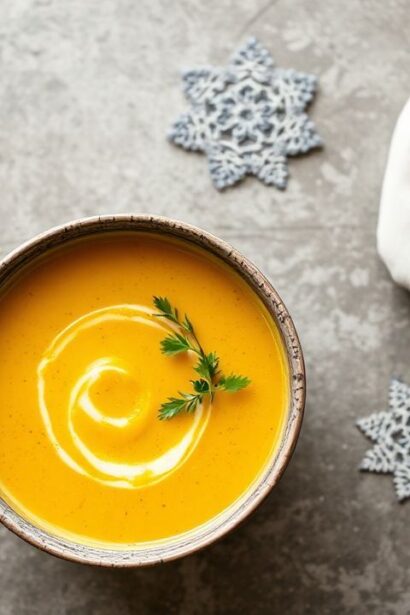 حساء عدس بالكرّاميل والزنجبيل بالزعفران الذهبي، شهي ومغذٍ بنكهة سوبرفوود تركوريم.