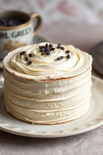 كعكة طبقات شاي إيرل غراي بعسل زبدة كريمي لحظات شاي لا تُنسى بتقديم فاخر