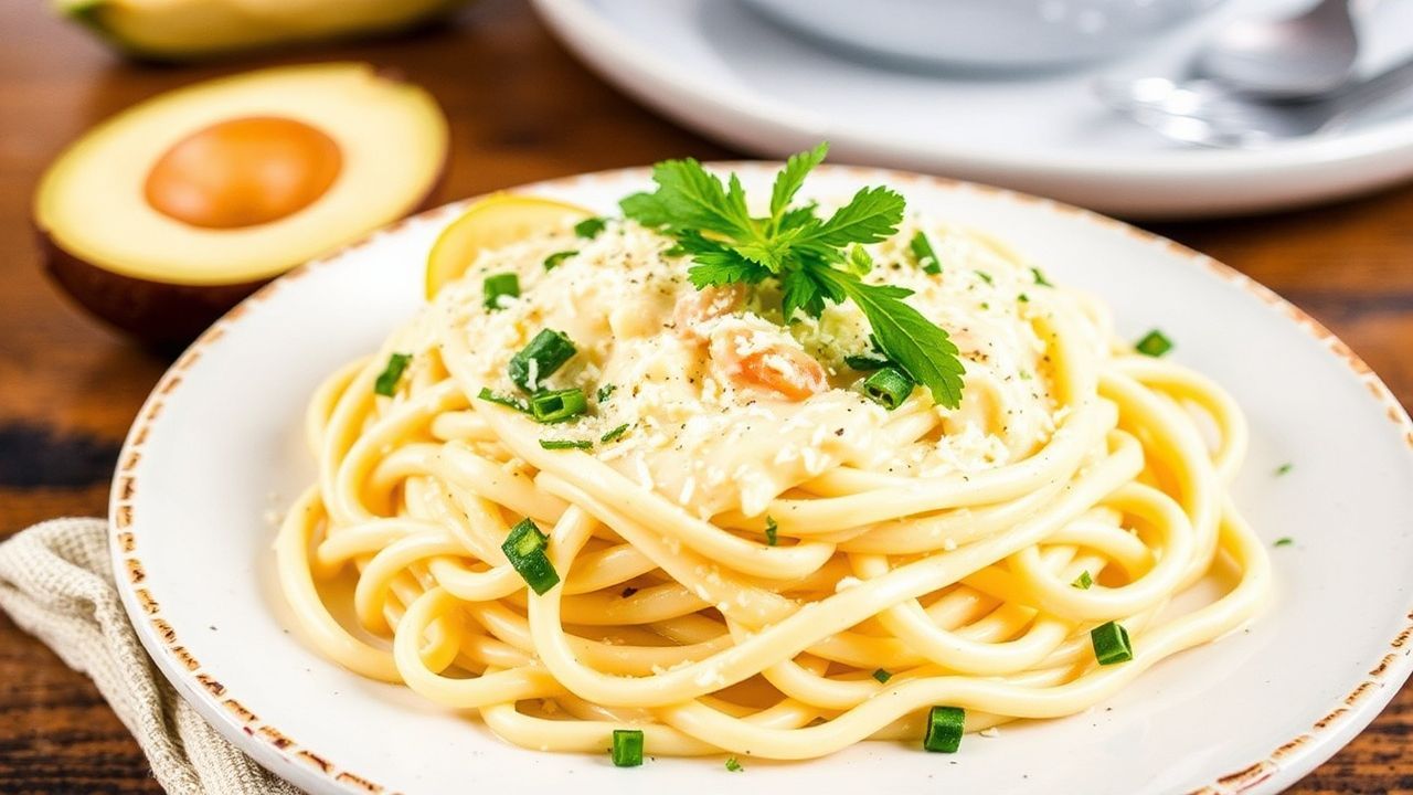 وعاء فettuccine ألفريدو كريمي سريع التحضير، مع إشارة لتقنية “Speedy & Silky” في 20 دقيقة