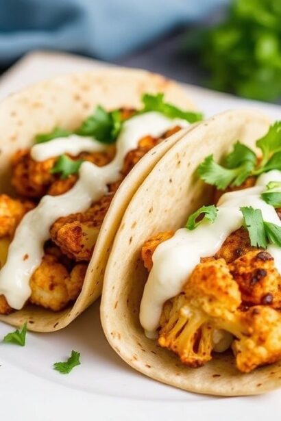 صور تورتيا مع قرنبيط محمّص وشرائح مع صلصة شيبوتلي آيولي حارة، لذيذة جدًا