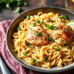 طبق دجاج بالليمون وأورزو في مقلاة واحدة، نكهات زاهية ومنعشة ومذاق حقيقي.