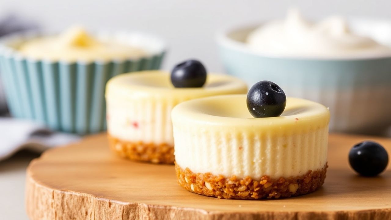 كيك تشيزكيك صغيرة بالهواء في المقلاة الهوائية، سهلة ولذيذة في دليل آير فراير ديلایت.