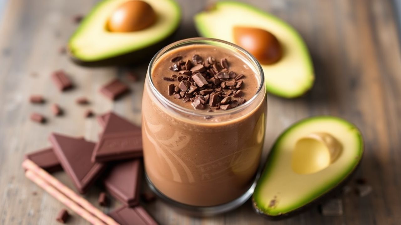شوتيه سموثي الأفوكادو بالكاكاو الفاخر، دليل صحي لذّة مستحقة، وصفة دسمة وشهية.