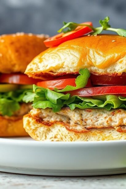 برغر ديك رومي مستوحى من بان مي صحي مع خضار مخللة زِستي