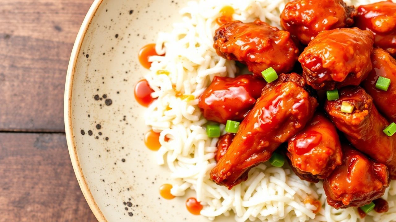 أجنحة دجاج بيكونغوجانغ عسلية حارة بنكهة جريئة سهلة في قدر واحد