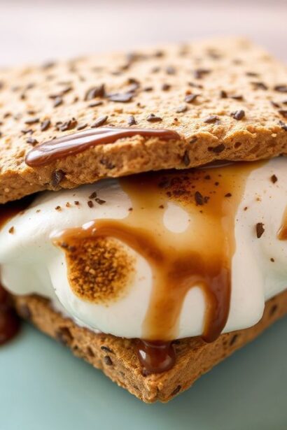 آيس كريم س’mores مع مارشميلو محمّص وكراميل، سحر النكهة الخيالية.