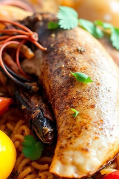 طبق بايلّا إسباني أصيل من المأكولات البحرية والدجاج، رحلة تذوق شهية.