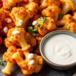 زهيرات زبدية: قرنبيط بافالو مقرمش بالقدر الهوائي مع تتبيلة رانش منعشة ودسمة