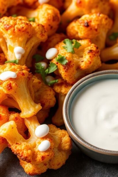 زهيرات زبدية: قرنبيط بافالو مقرمش بالقدر الهوائي مع تتبيلة رانش منعشة ودسمة