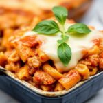 صورة زِتّي مخبوز بالجبن والمرتديلا الإيطالية مع صوص غني، لقمة شهية وتذوق savor