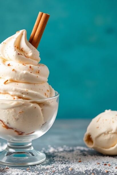 آيس كريم بقضبان القرفة المثالية بنكهة مدفّئة ولمسة سبايس على الطراز الكلاسيكي Creamery