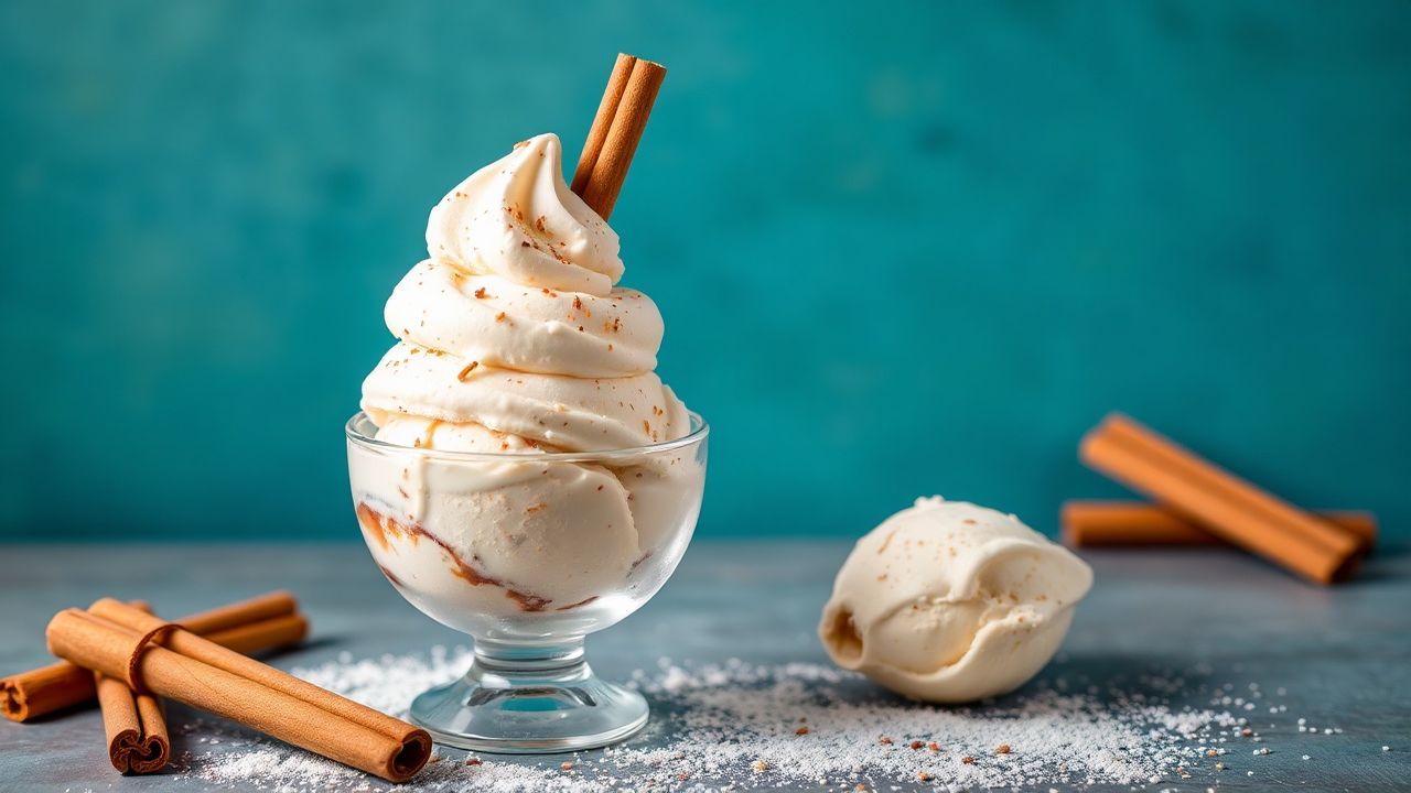 آيس كريم بقضبان القرفة المثالية بنكهة مدفّئة ولمسة سبايس على الطراز الكلاسيكي Creamery