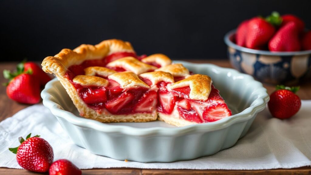 فطيرة فراولة وراوند مثالية: سحر يلتقي الحلاوة بالحادّ مع زنج راوند.