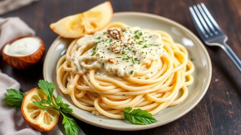 Fettuccine Alfredo ready in 20 minutes with a silky Parmesan sauce