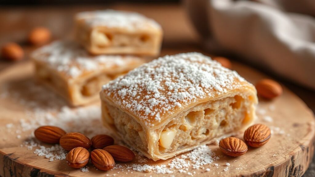 Acıbadem Kurabiyesi: Turkish bitter almond cookie with crackled tops