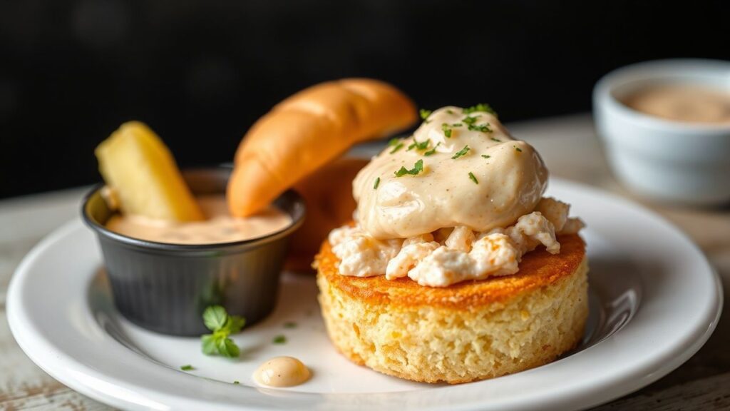 Maryland-style crab cakes with classic tartar sauce