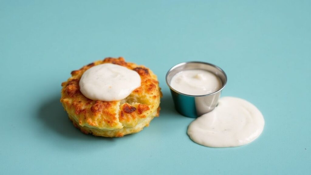 Golden Maryland-style crab cakes with classic tartar sauce