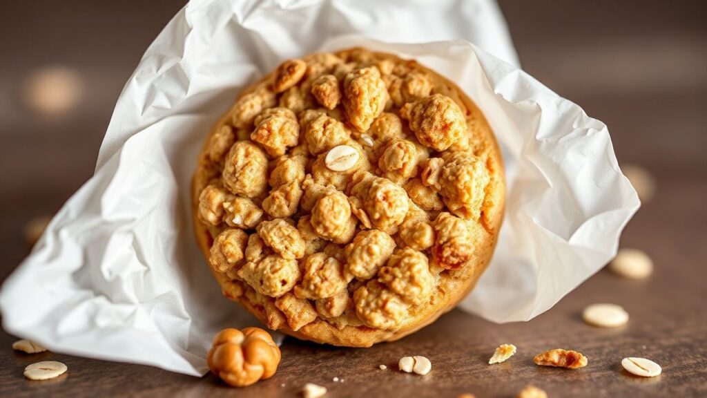 Hobnobs محاطة بالشاي، بسكويت الشوفان البريطاني الكلاسيكي تظهر حباتها المقرمشة بوضوح