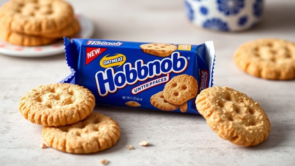 Hobnobs مع الشاي الكلاسيكي بسكويت الشوفان البريطاني الكلاسيكي