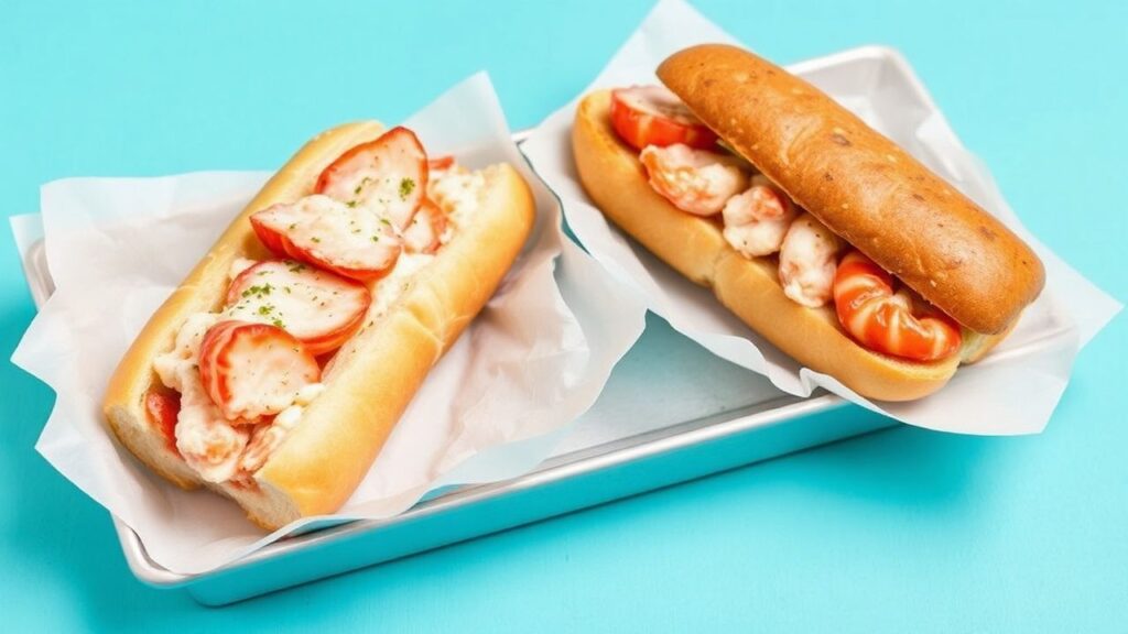 Connecticut and Maine lobster rolls served in under 30 minutes