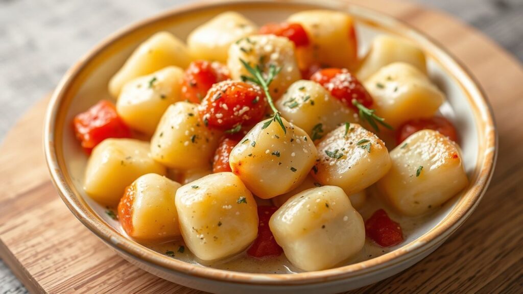 Potatoes ready for classic potato gnocchi dough