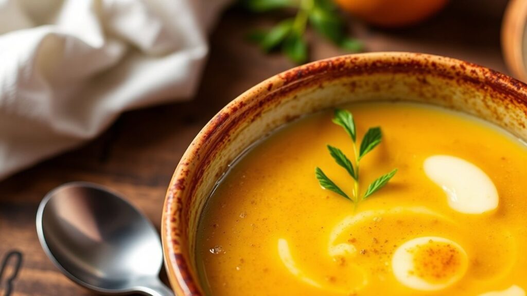 وعاء شوربة البيض الكلاسيكية الدافئة، فن تحضيرها يذيب الدفء، وجمال النكهة البسيطة في كل لقمة