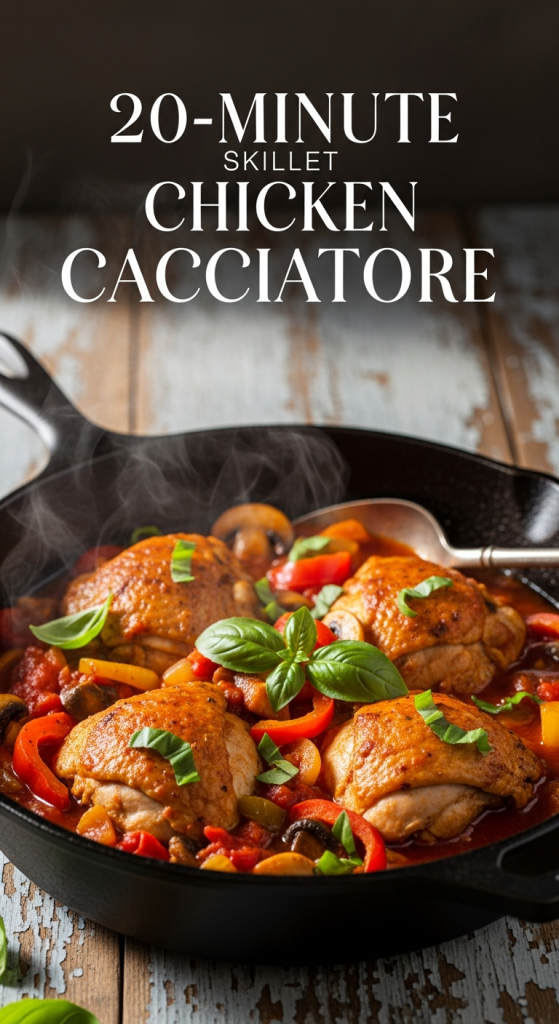 20-Minute Famous Skillet Chicken Cacciatore: Quick & Flavorful